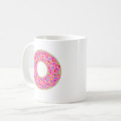 Dat lekkere roze donut Schattige ontbijt plezier Koffiemok (Voorkant links)