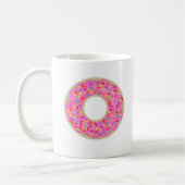 Dat lekkere roze donut Schattige ontbijt plezier Koffiemok (Links)