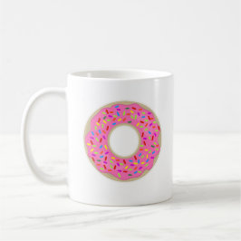 Dat lekkere roze donut Schattige ontbijt plezier Koffiemok