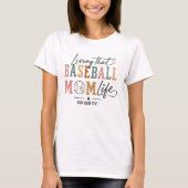 Dat leven als honkbalmoeder Retro sport T-shirt (Voorkant)