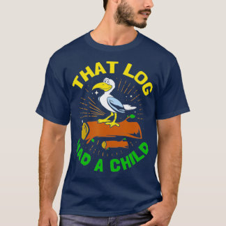 Dat log had een kind met een grappige zeemeeuw t-shirt