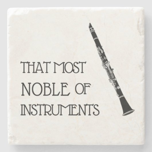 Dat meest noble van instrumenten - Clarinet Onderz Stenen Onderzetter (Voorkant)