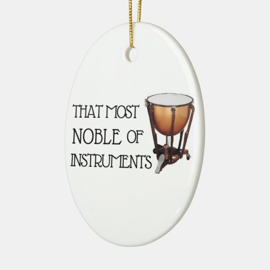 Dat meest noble van instrumenten - Timpani Keramisch Ornament (Links)