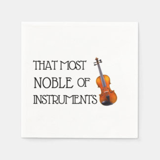 Dat meest noble van instrumenten - Violin Napkins Servet