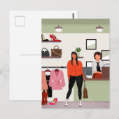Dat meisje | Chic Kleurrijk Alledaags Ontwerp Briefkaart (Voorkant / Achterkant)