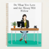 Dat meisje | Dagelijks wit en Blauwgroen beeld Planner (Voorkant)