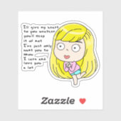 Dat meisje sticker (Vel)