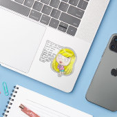 Dat meisje sticker (Laptop met iPhone)