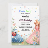 Dat meisjes houden van Bug Picknick Polka Dot 1e V Kaart (Voorkant)