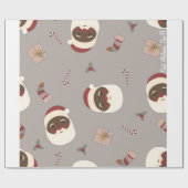 Dat Melanin Tho® Black Santa  Wrapping Cadeaupapier (Vlak)