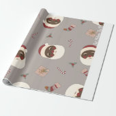 Dat Melanin Tho® Black Santa  Wrapping Cadeaupapier (Uitgerold)