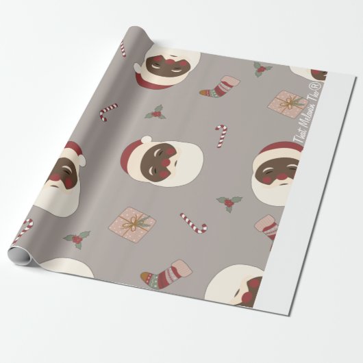 Dat Melanin Tho® Black Santa Wrapping Cadeaupapier (Uitgerold)