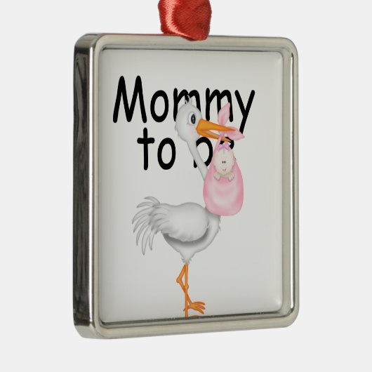 Dat moet mama zijn. Moederschaps-winkel Metalen Ornament (Rechts)