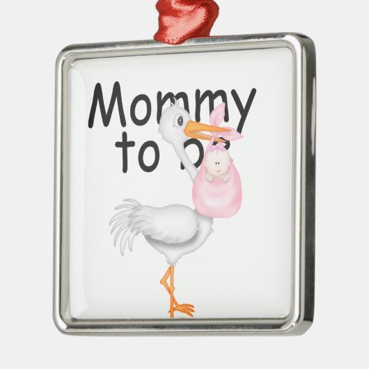 Dat moet mama zijn. Moederschaps-winkel Metalen Ornament (Links)