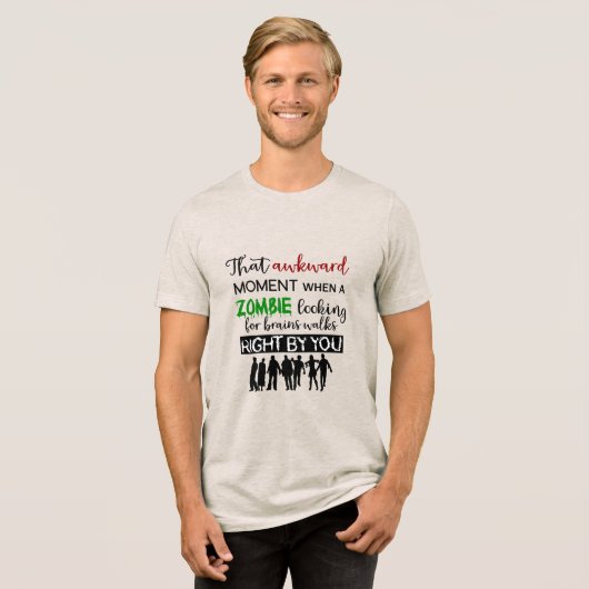 Dat moment is grappig Tri-Blend shirt (Voorkant volledig)