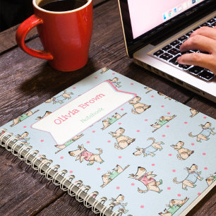 Dat Notitieboek met een naam dat is voorzien van e