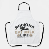 Dat Oat Milk Life Funny Vegan Milkshake Schort (Voorkant)