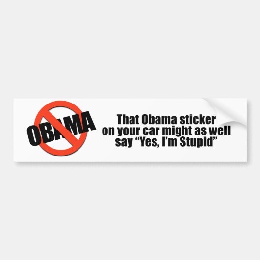 Dat Obama sticker net zo goed ja zegt dat ik Stupi (Voorkant)