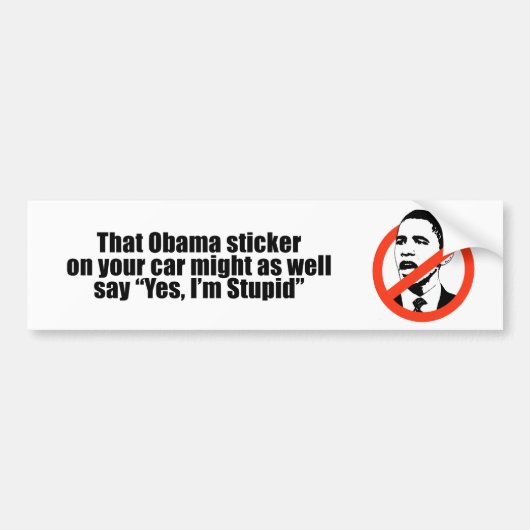 Dat Obama sticker net zo goed ja zegt dat ik Stupi (Voorkant)
