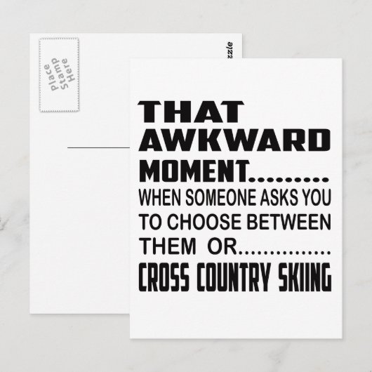 Dat ongemakkelijke moment, dwars door land. briefkaart (Voorkant / Achterkant)