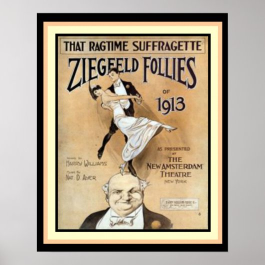 Dat Ragtime Suffragette-Ziegfeld Follies Poster (Voorkant)