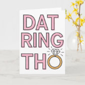 Dat Ring Tho Grappige Huwelijk Verloving Huwelijk Kaart (Gele Bloem)