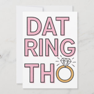 Dat Ring Tho Grappige Trouw Huwelijk Kaart