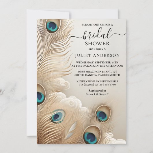 Dat rustieke Aziatische Sky Cloud Peacock Vrijgeze Kaart (Voorkant)