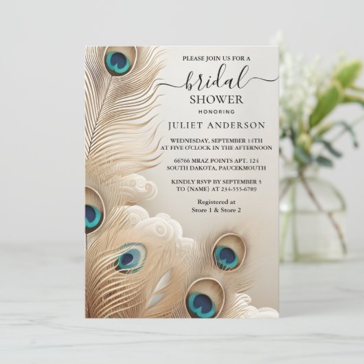 Dat rustieke Aziatische Sky Cloud Peacock Vrijgeze Kaart (Staand voorkant)