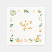 Dat’s Amore Rustic Italiaans Eten Bruidsfeest Servet (Voorkant)
