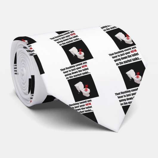 Dat spoelgeluid is 401K op het toilet Stropdas (Opgerold)