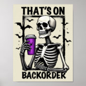 Dat staat op Backorder Halloween Pharmacy Tech Poster (Voorkant)