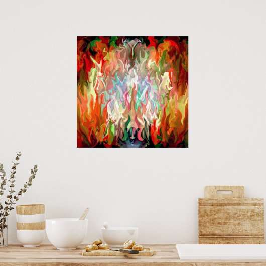 Dat vuur brandt van binnenuit... poster (Keuken)