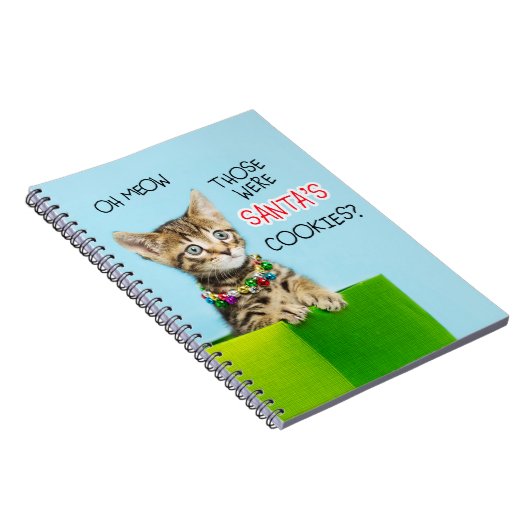 Dat waren Santas Cookies kerstkitten Notitieboek (Rechterzijde)