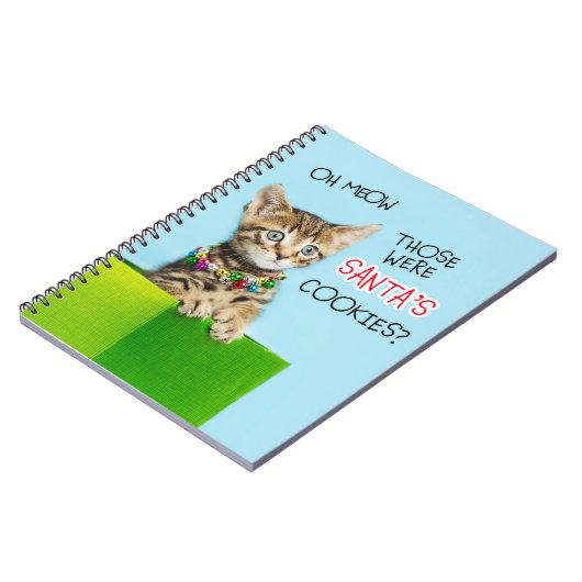 Dat waren Santas Cookies kerstkitten Notitieboek (Linkerzijde)