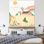 Dat warme, vredige gevoel canvas afdruk (Insitu (Slaapkamer))