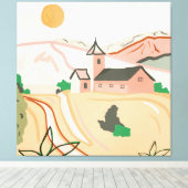 Dat warme, vredige gevoel canvas afdruk (Insitu (Houten vloer))