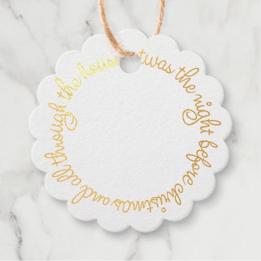 Dat was de nacht voor Kerstmis Bedankjes Labels (Voorkant)