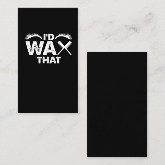 Dat was ik wel... Esthetician Beauty cosmetoloog Visitekaartje (Voorkant / Achterkant)