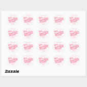 Dat was lief dank je wel roze macarons ronde sticker (Vel)
