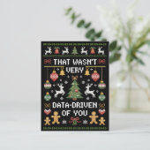 Dat was niet erg data-gedreven van je, grappige da feestdagenkaart (Staand voorkant)