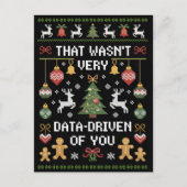 Dat was niet erg data-gedreven van je, grappige da feestdagenkaart (Voorkant)