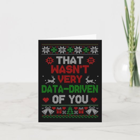 Dat was niet erg gegevensgestuurd van jullie kerst kaart (Voorkant)