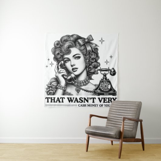 Dat was niet erg veel geld van je grappige meme wandkleed (In situ)