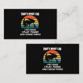 Dat wat ik doe als ik honden huisdier speel ik pia visitekaartje (Voorkant / Achterkant)