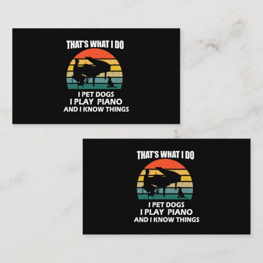 Dat wat ik doe als ik honden huisdier speel ik pia visitekaartje (Voorkant / Achterkant)