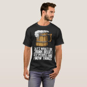 Dat wat ik doe Ik Drink Bier Ik haat mensen T-shirt (Voorkant volledig)