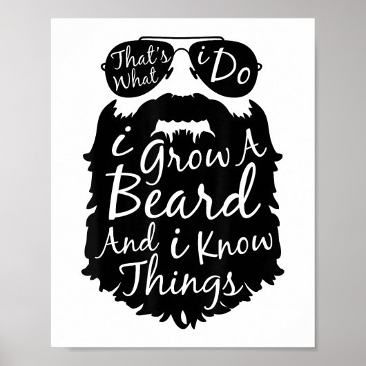 Dat wat ik doe, ik kweek een baard en ik weet ding poster (Voorkant)