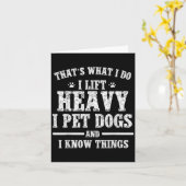 Dat Wat Ik Doe Til Zwaar Ik Aai Hond Workout Motiv Kaart (Gele Bloem)
