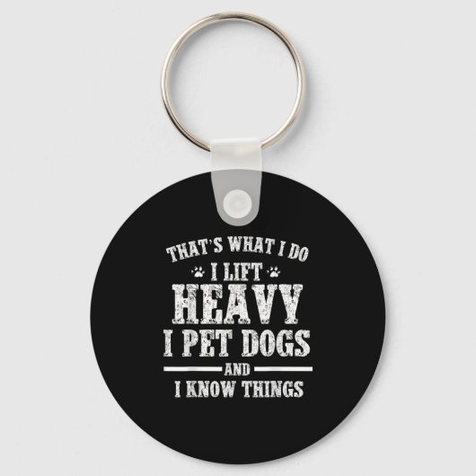 Dat Wat Ik Doe Til Zwaar Til Ik Aai Hond Workout M Sleutelhanger (Voorkant)